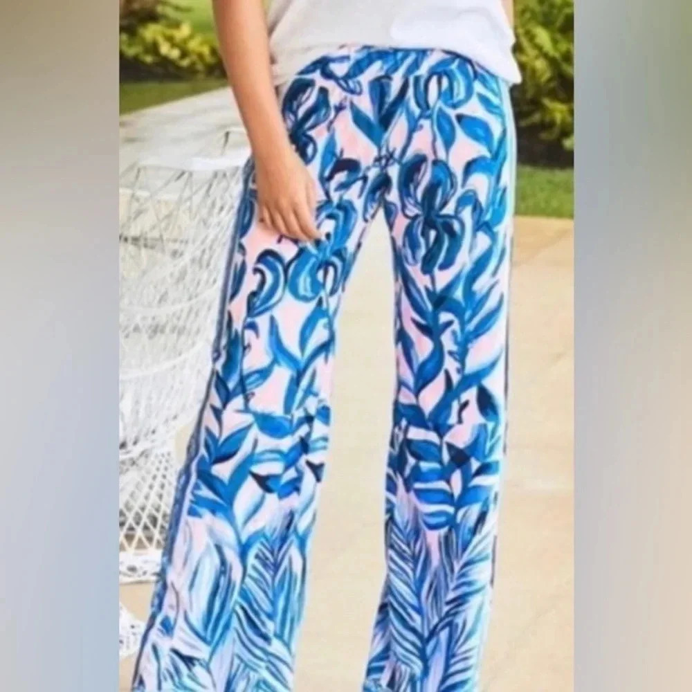 Lilly Pulitzer Pants Women’s XS Bal Harbour Palazzo Pink Tropics Heat Wave - Picture 4 of 13